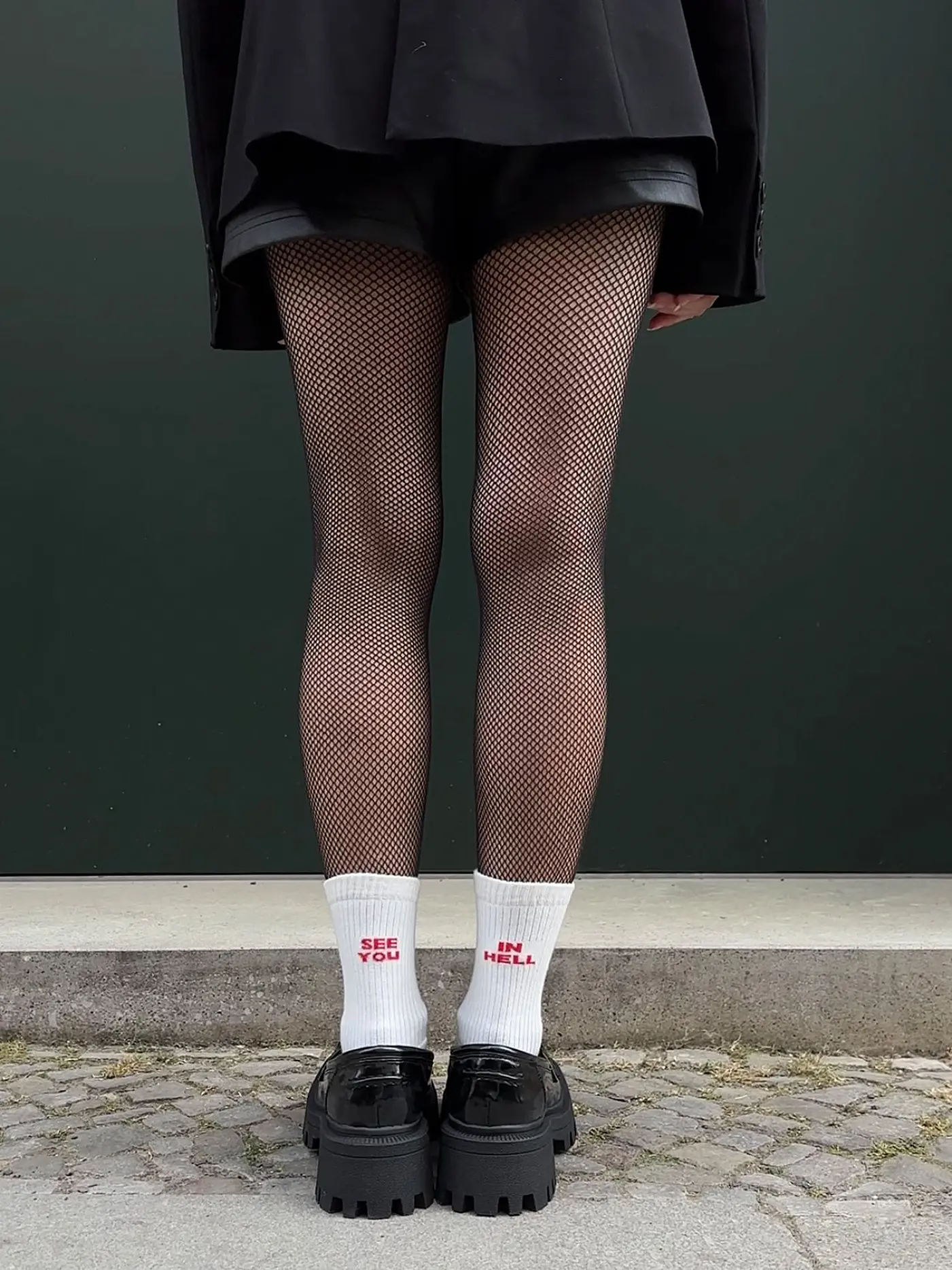 SAINT SASS | Strumpfhose SEE YOU IN HELL 40 schwarz | 